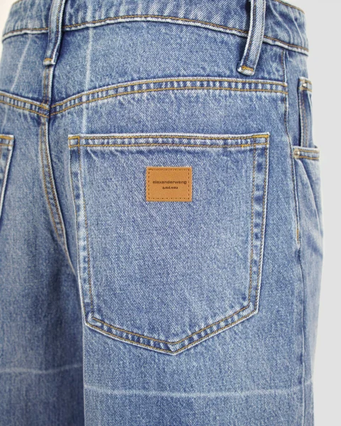 Foldline Wide Straight-Leg Jeans — снимка 2