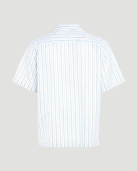 Striped Short-Sleeve Shirt — снимка 2