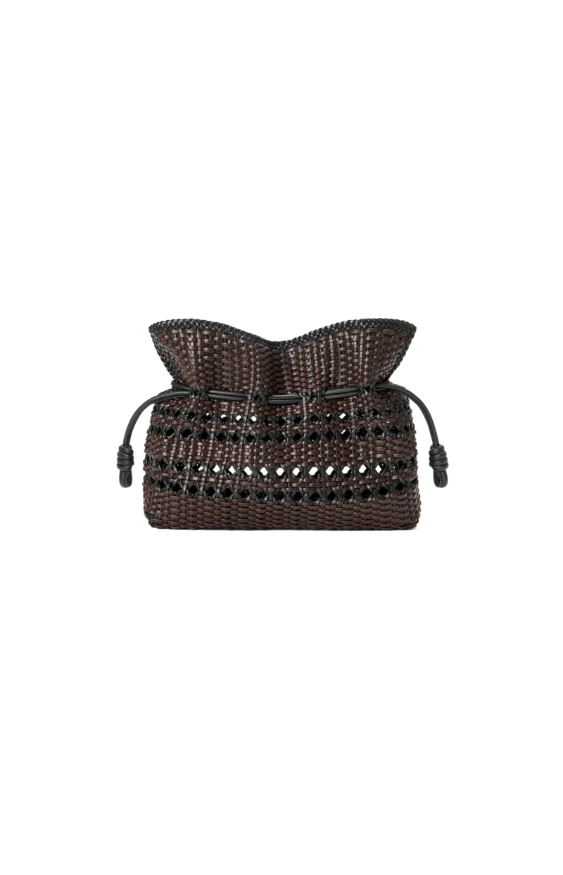 Medium Flamenco Clutch in Woven Nappa Calfskin