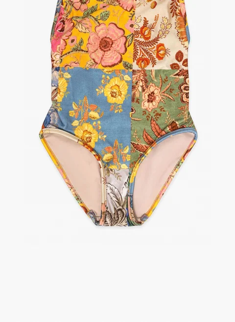 Цял бански с принт 'Patch Floral' Zimmermann Kids — снимка 5