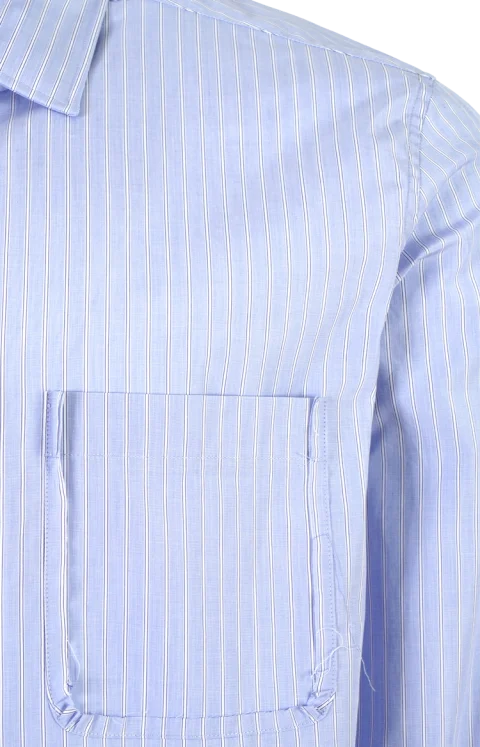 Striped Shirt in Light Blue — снимка 2