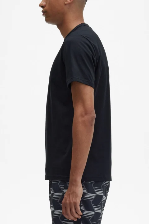 T-Shirt Embroidered M4580 102 black — снимка 2