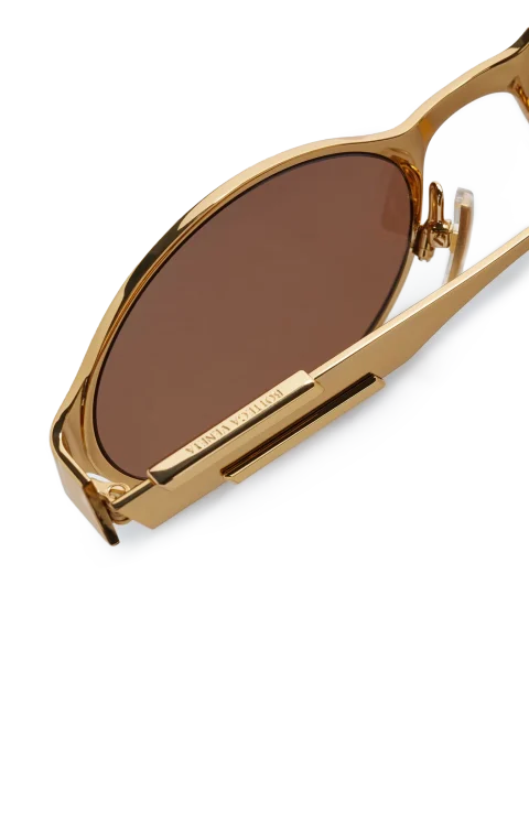 Dash Oval Sunglasses in Gold — снимка 3