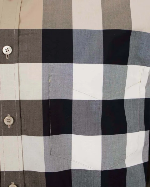 Check Cotton Shirt in Multicolour — снимка 3