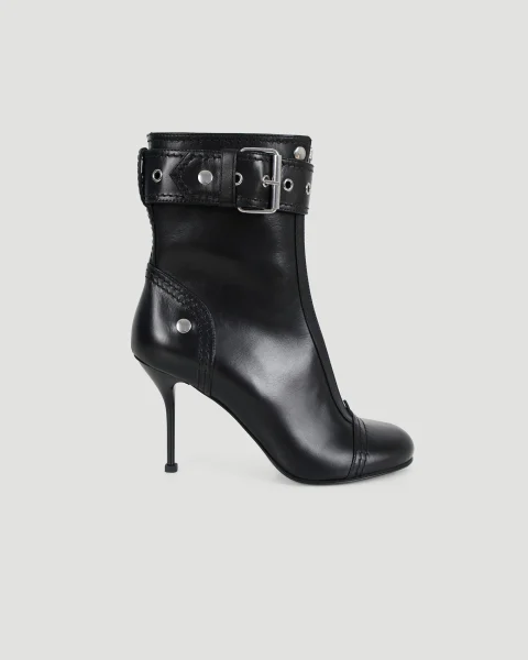 Leather Ankle Boots in Black