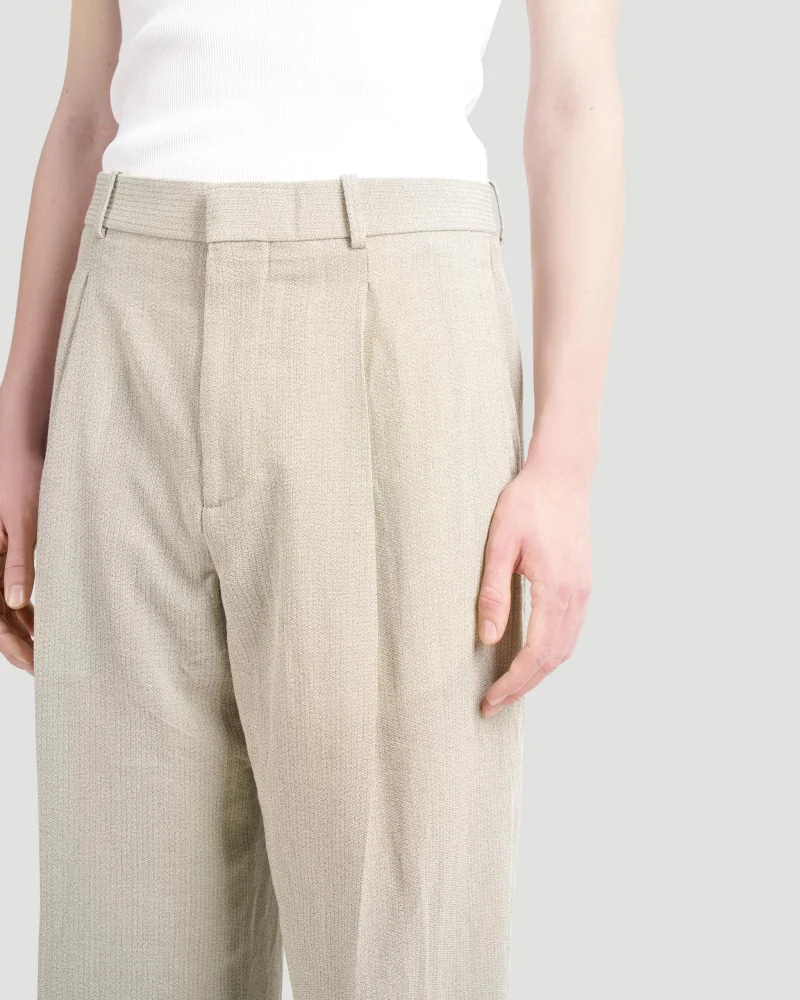 Wool Silk Mouline Trousers — снимка 4