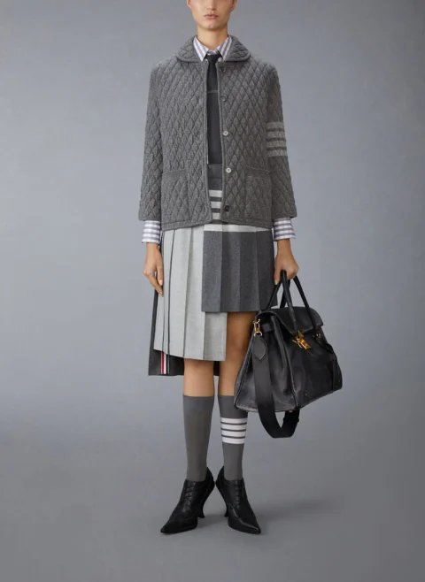 Яке от вълна с '4-bar' детайл Thom Browne — снимка 5