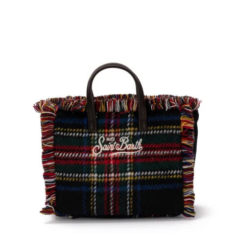 Дамска чанта с каре Mini Vanity SAINT BARTH — снимка 6
