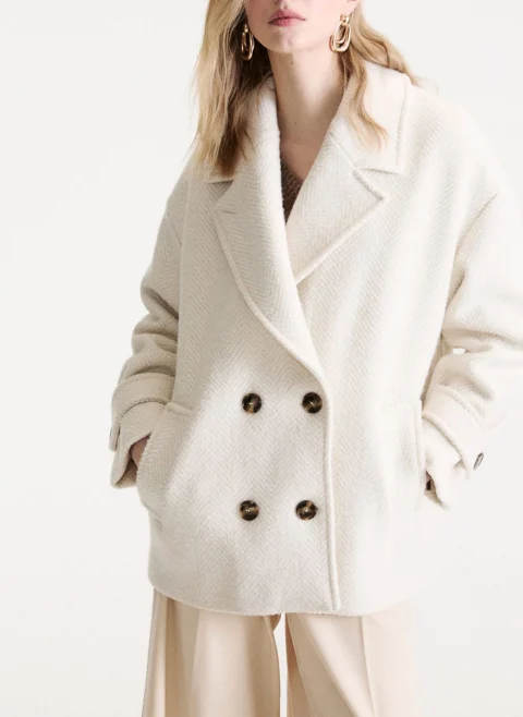 Палто 'Herringbone bouclé' с вълна Marella Mlsbaita — снимка 2