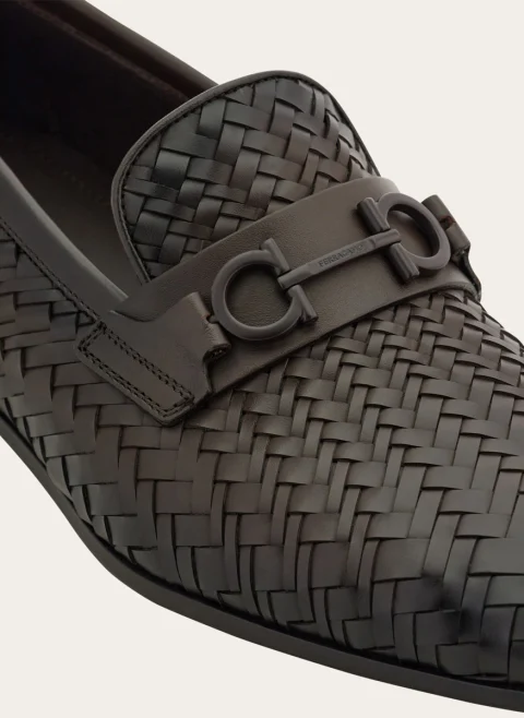 Мокасини с плетка от естествена кожа Ferragamo — снимка 6