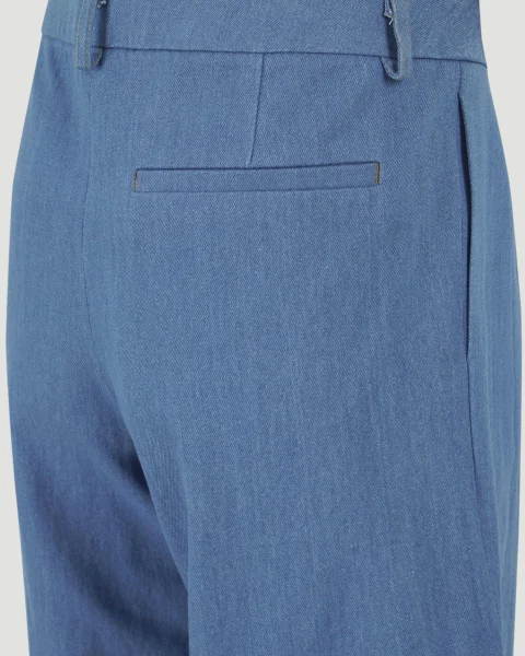High-Waisted Denim Trousers — снимка 3