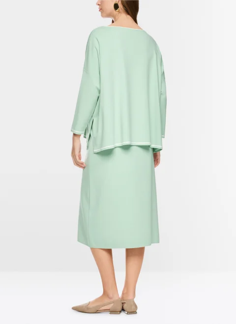 Фин пуловер с контрастни детайли Marc Cain Collections — снимка 3