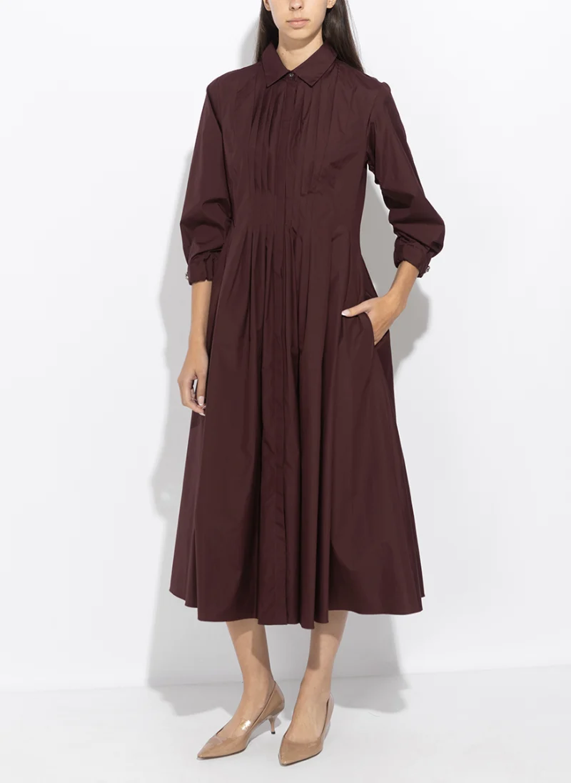 Рокля-риза с плисиран мотив 'S Max Mara Smmadagio