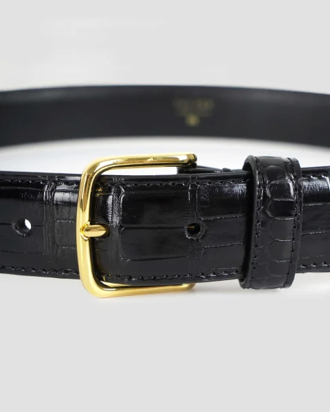 Belt in Crocodile-Embossed Leather — снимка 2