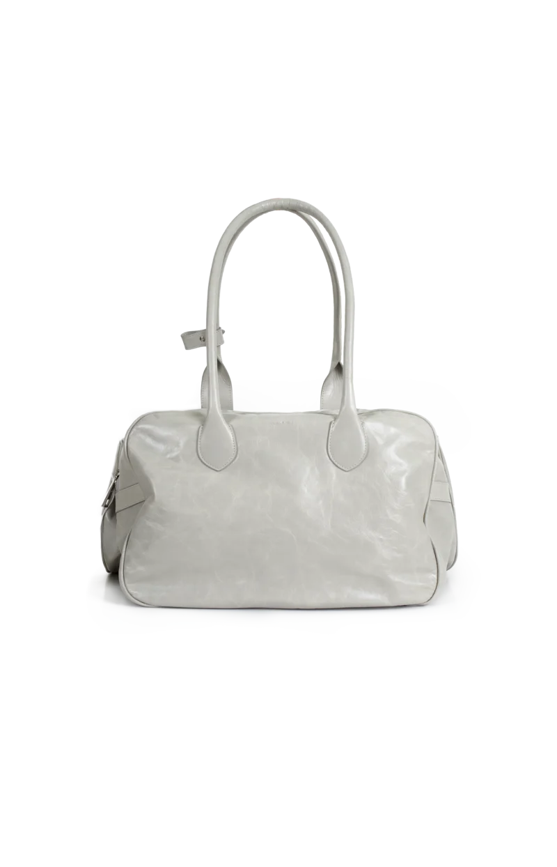 Double Top-Handle Bag in White