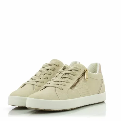 Дамски Сникърс GEOX – D366HE 229 D BLOMIEE OFF WHITE/LT GOLD — снимка 3