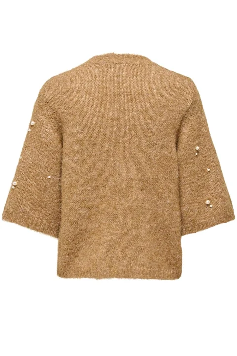 Плетено Onldolly Ss Pearl O-Neck 15376284 18-1025 TCX foxtrot — снимка 2