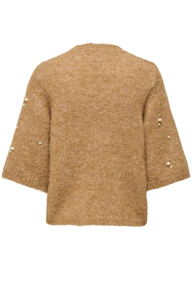 Плетено Onldolly Ss Pearl O-Neck 15376284 18-1025 TCX foxtrot — снимка 2