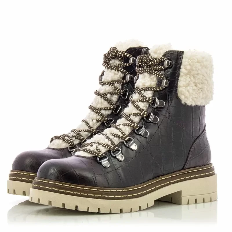 Дамски Кубинки CARLO FABIANI – 108521 BURGUNDY — снимка 3