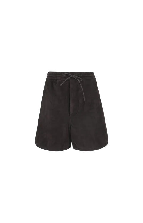 Suede Shorts in Intense Carubo