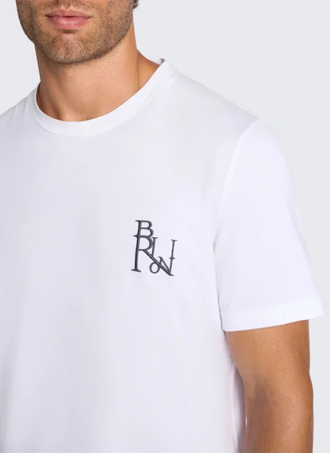 Тишърт с бродерия 'Regular fit' Brioni — снимка 2