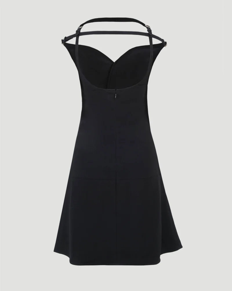 Ellipse Crepe Bustier Mini Dress — снимка 2