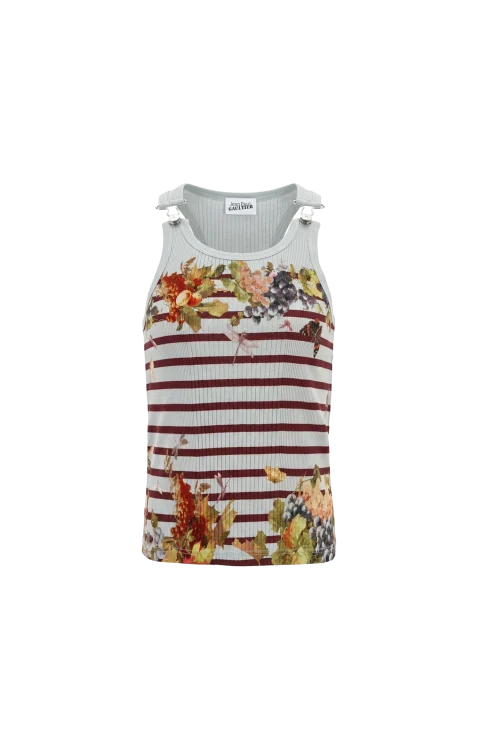 Marinière Grape Rib Tank Top