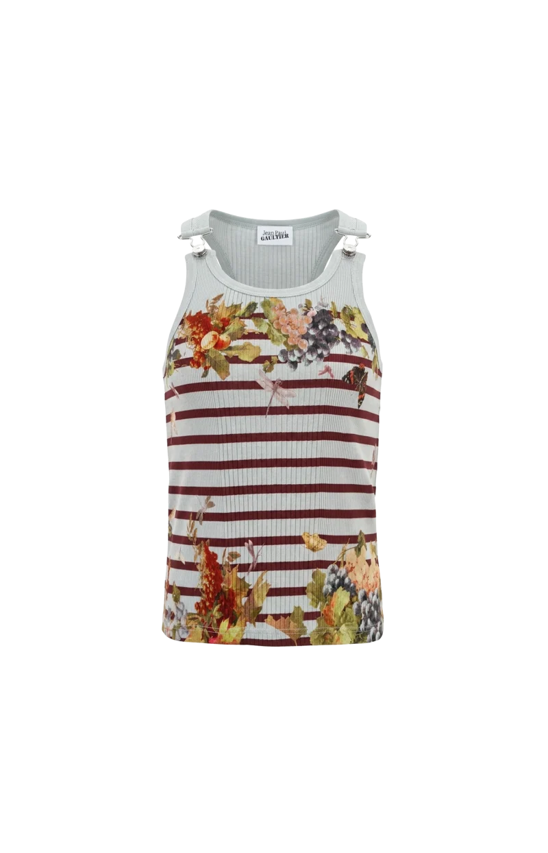 Marinière Grape Rib Tank Top