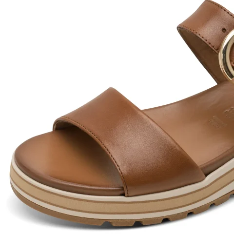 Дамски Сандали На Платформа TAMARIS – 1-28254-46-348 COGNAC LEATHER — снимка 4