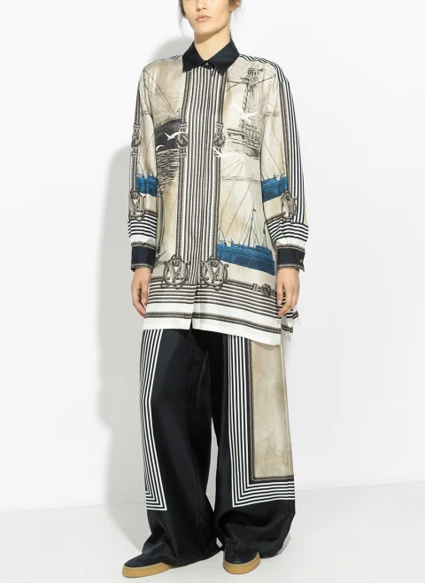 Панталон с принт Max Mara Mxmcarabo — снимка 3