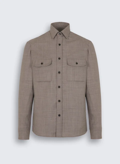 Риза от вълна 'Military style' Brioni — снимка 4