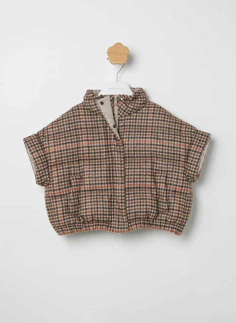 Пухен елек с вълна Brunello Cucinelli Kids