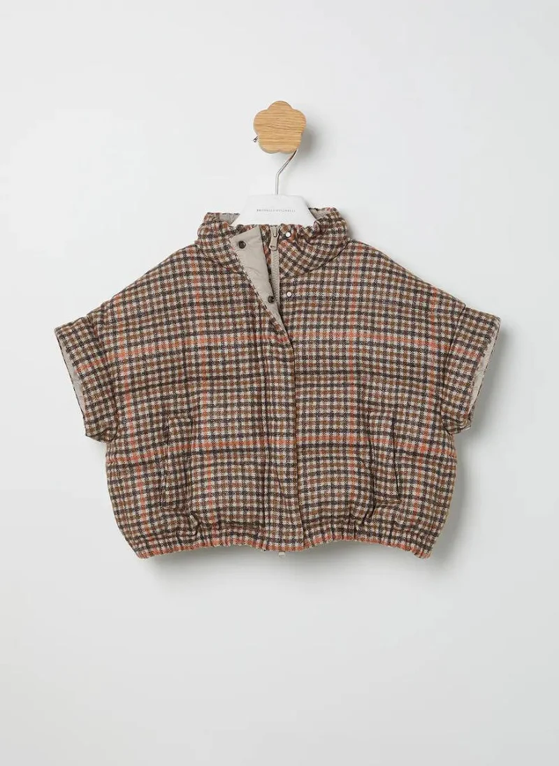Пухен елек с вълна Brunello Cucinelli Kids
