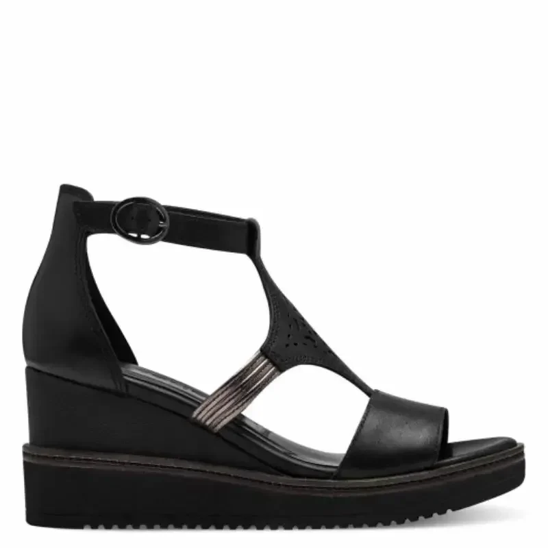 Дамски Сандали На Платформа TAMARIS – 1-28214-42-001 BLACK