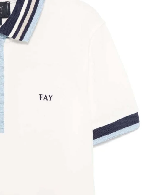 Памучен полошърт Fay — снимка 2
