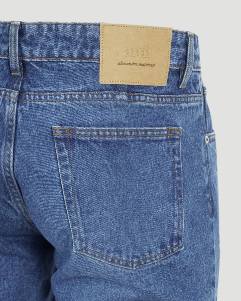 Straight Leg Jeans in Used Blue — снимка 3