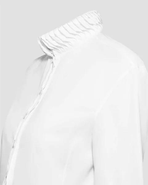 Cotton Poplin Cropped Blouse — снимка 4