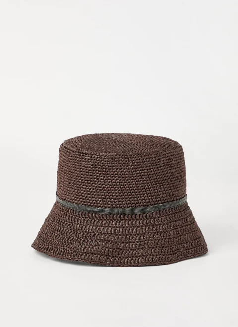 Шапка с монили 'Raffia look' Brunello Cucinelli