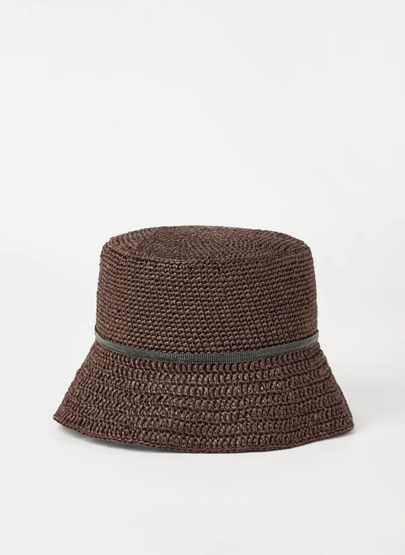 Шапка с монили 'Raffia look' Brunello Cucinelli
