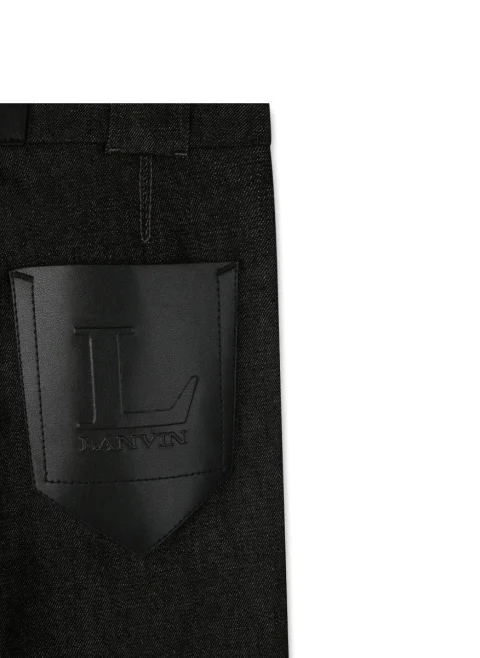Деним с колан Lanvin Kids — снимка 3