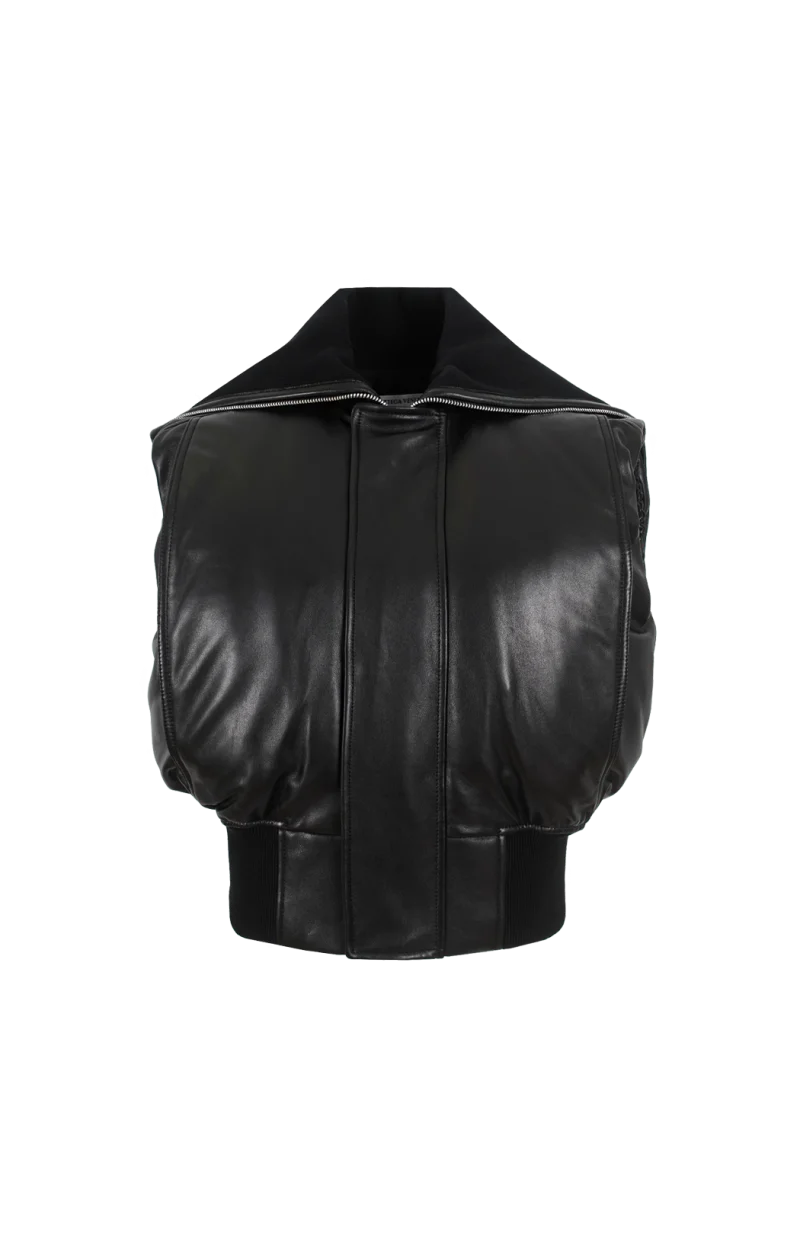 Leather Vest in Black