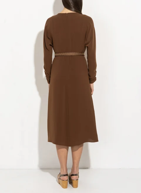 Миди рокля с колан Max Mara Studio Mstzerbino — снимка 3