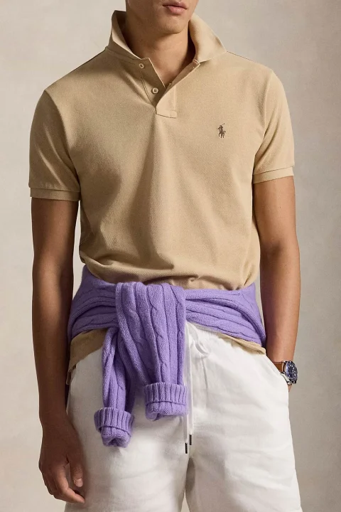 Polo Basic Mesh-Ssl-Knt 710680784532 200 brown — снимка 2
