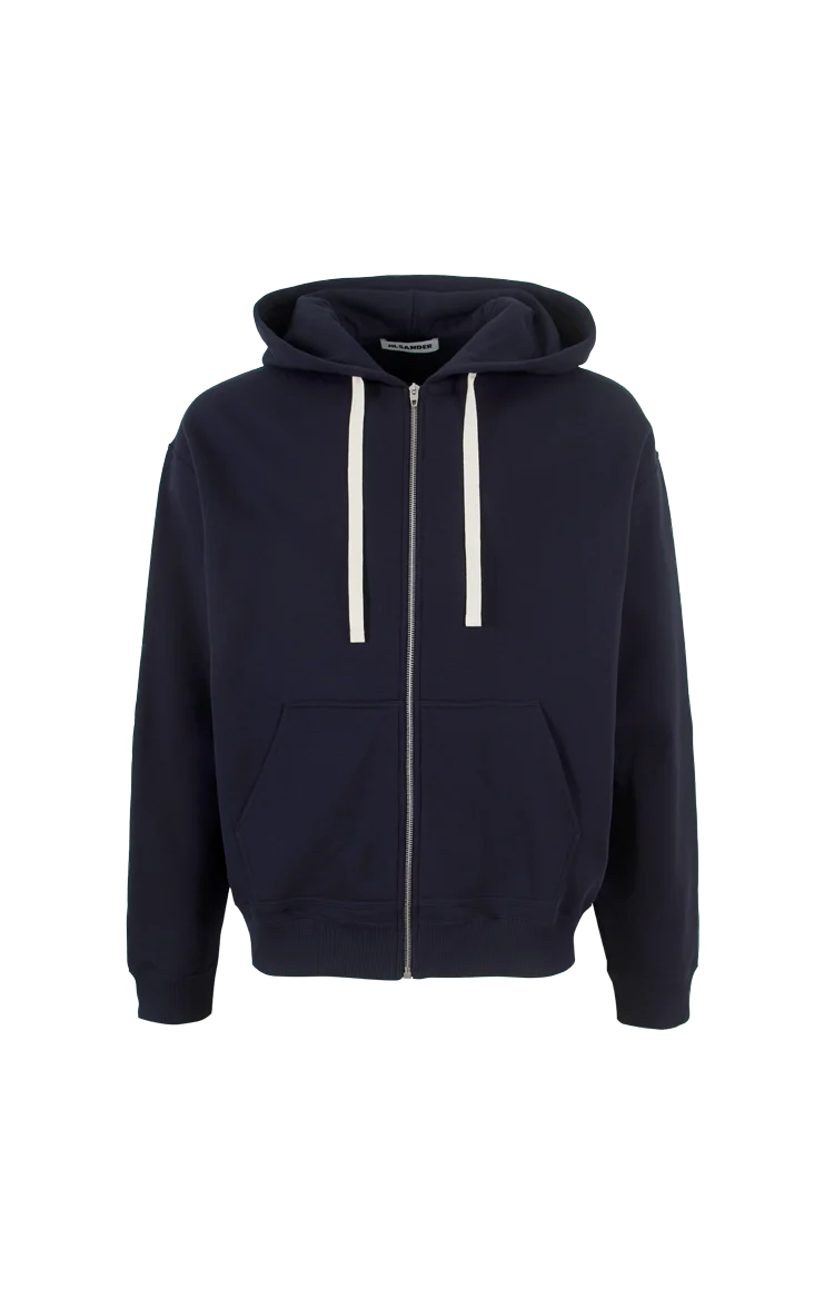 Zip-Up Hoodie in Navy