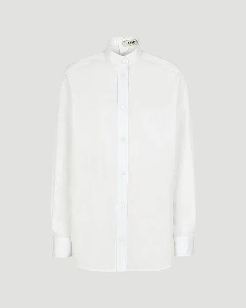 Women's White Poplin Shirt