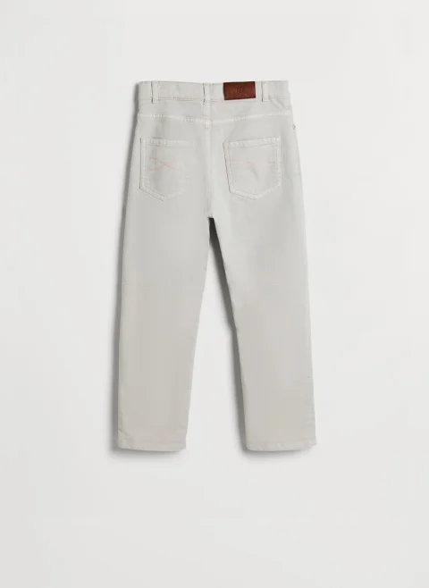Деним с контрастни детайли Brunello Cucinelli Kids 6 — снимка 7