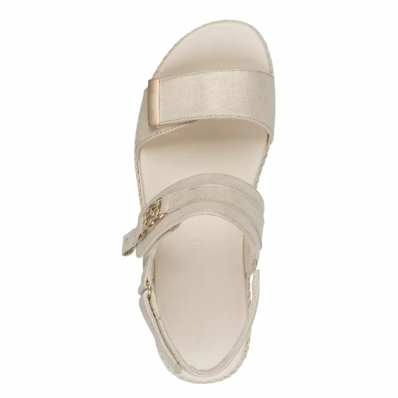 Дамски Сандали На Платформа TAMARIS – 1-28264-44-179 CHAMPAGNE — снимка 5