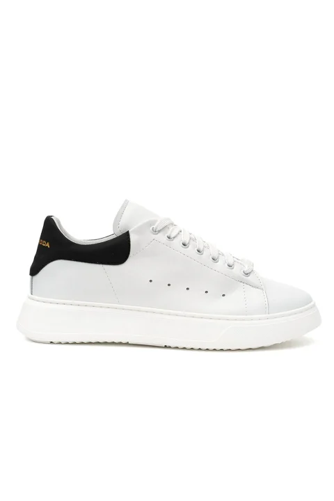 Sneakers REY1IV/VIT/U2 pelle bianca/commato nero