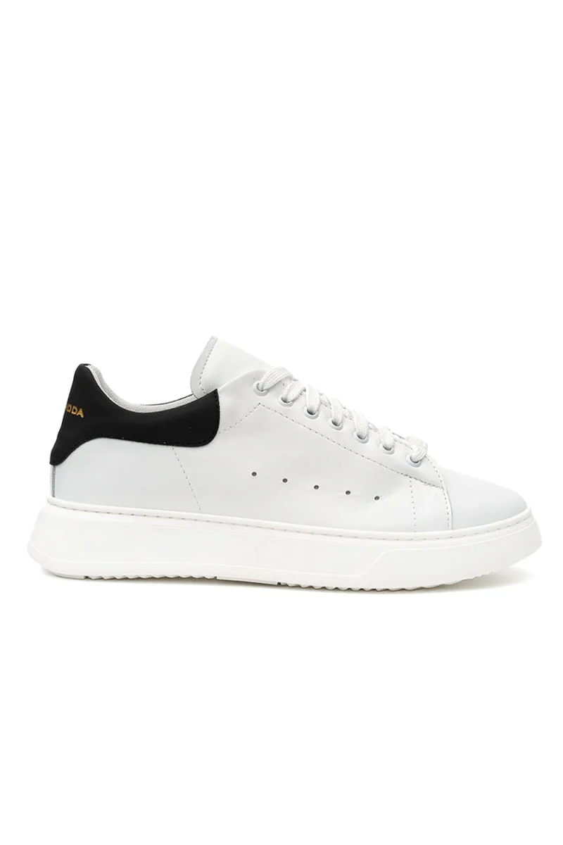 Sneakers REY1IV/VIT/U2 pelle bianca/commato nero