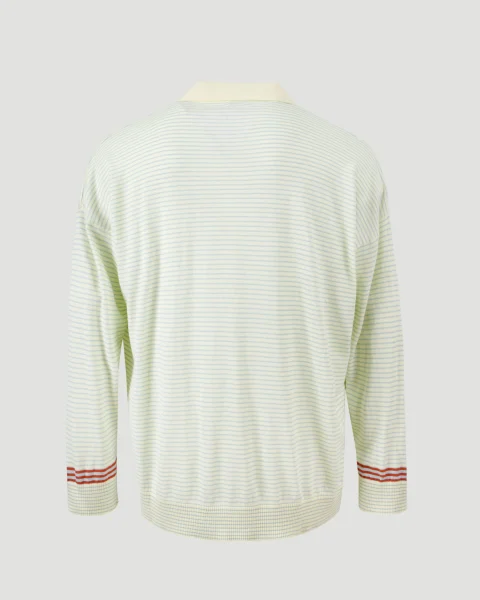 Striped Polo Shirt with Logo — снимка 2